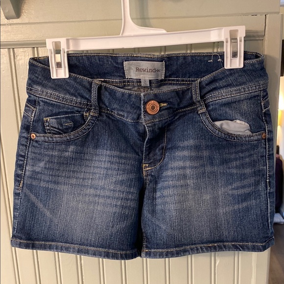 Rewind Pants - Rewind Women's Blue Denim Shorts